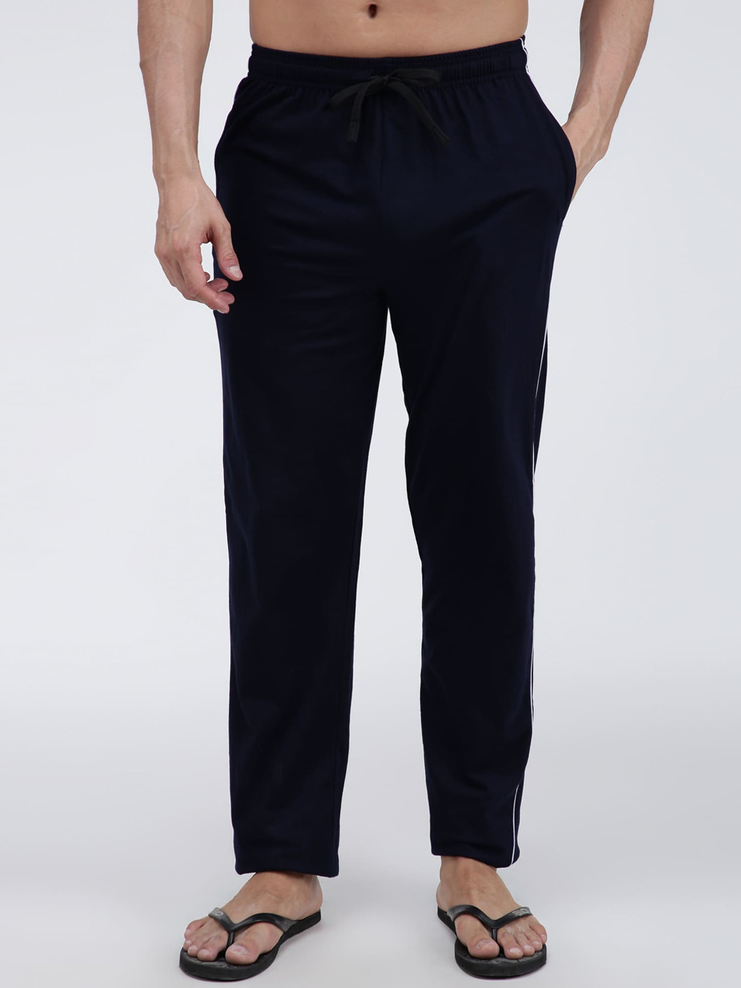 

AMUL COMFY Mid-Rise Cotton Lounge Pant, Navy blue
