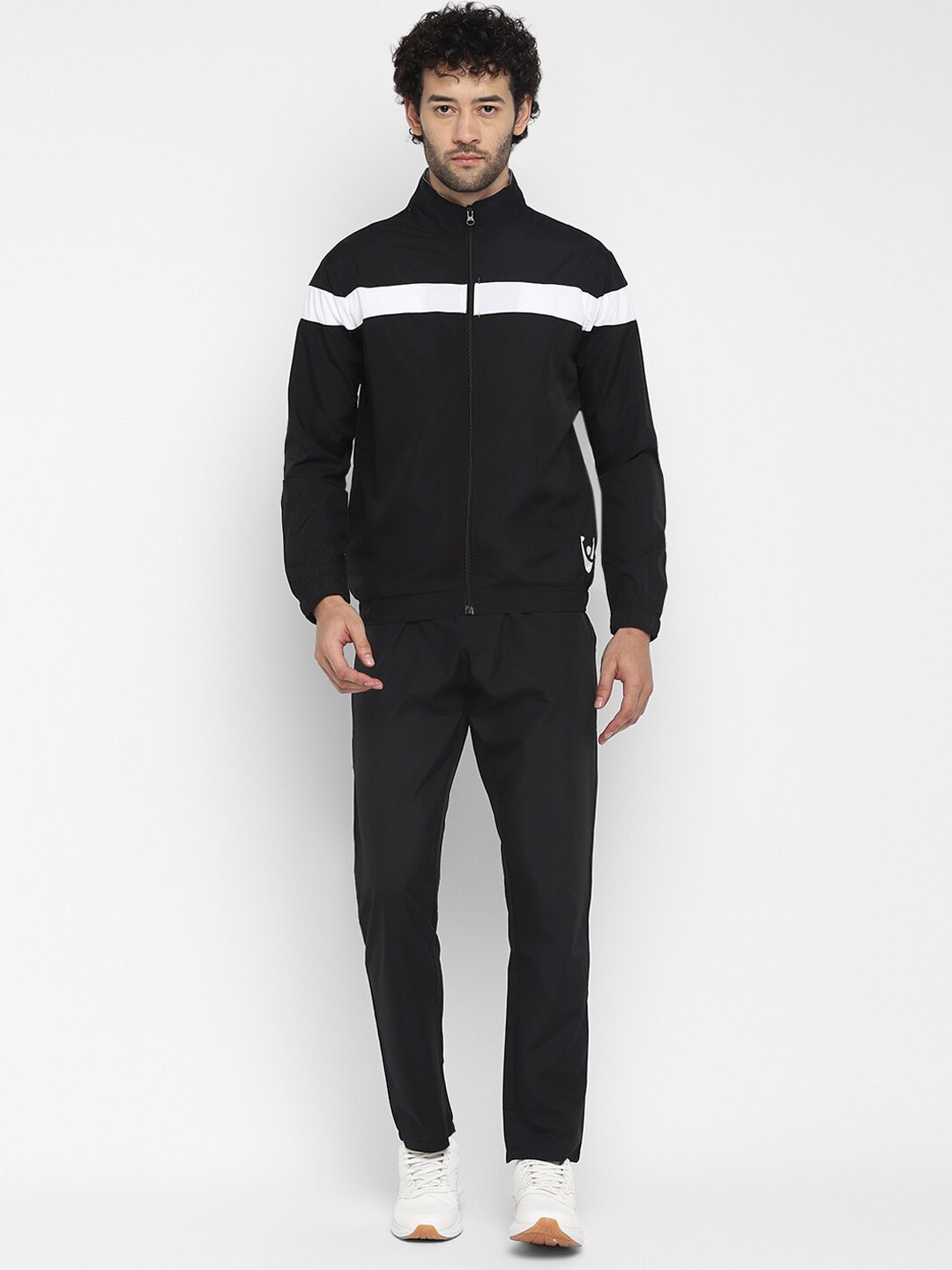 

Yuuki Colorblocked Mock Collar Tracksuits, Black