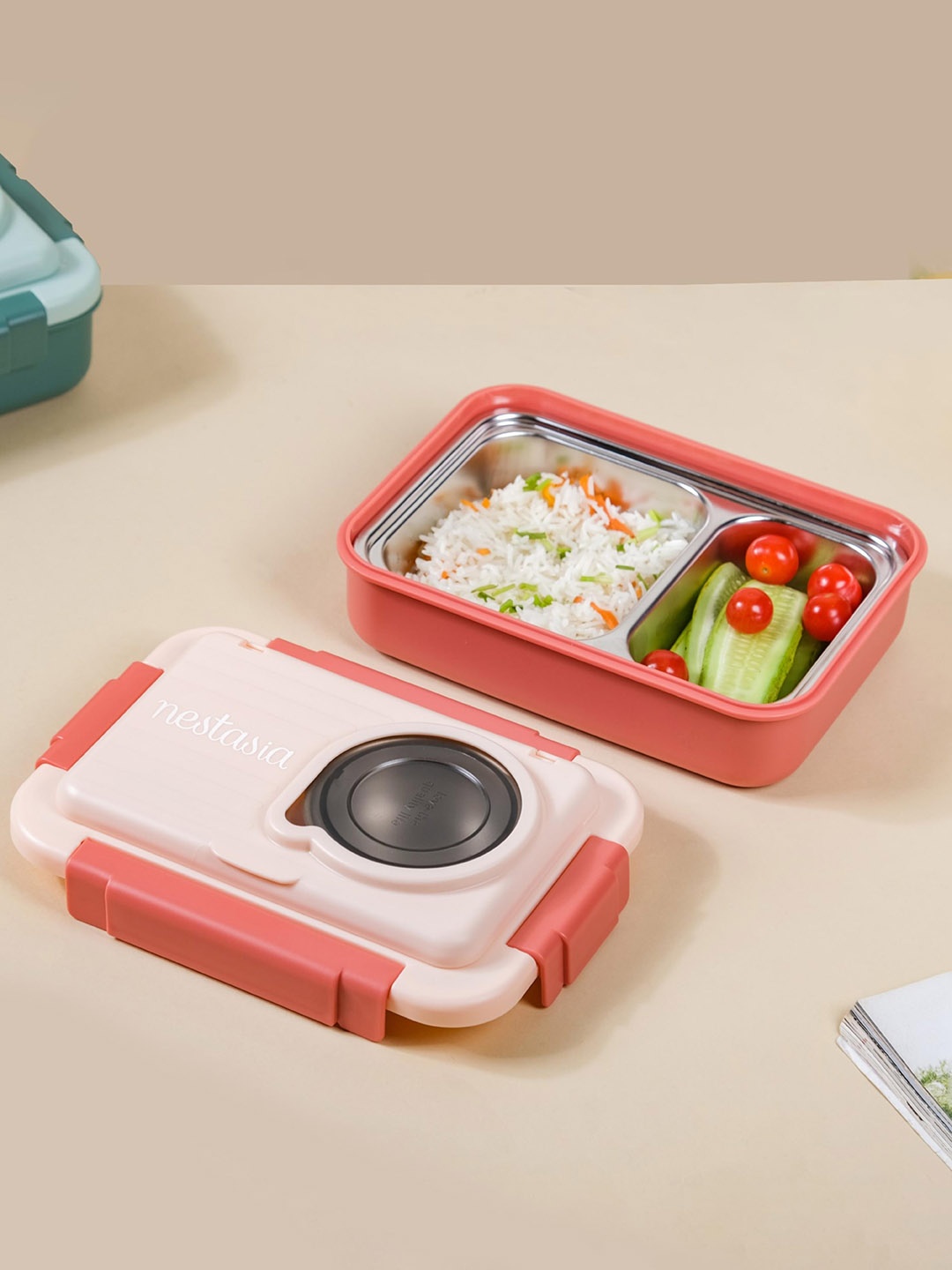 

Nestasia Pink Insulated Lunch Box With 2 Compartments - 800 ML