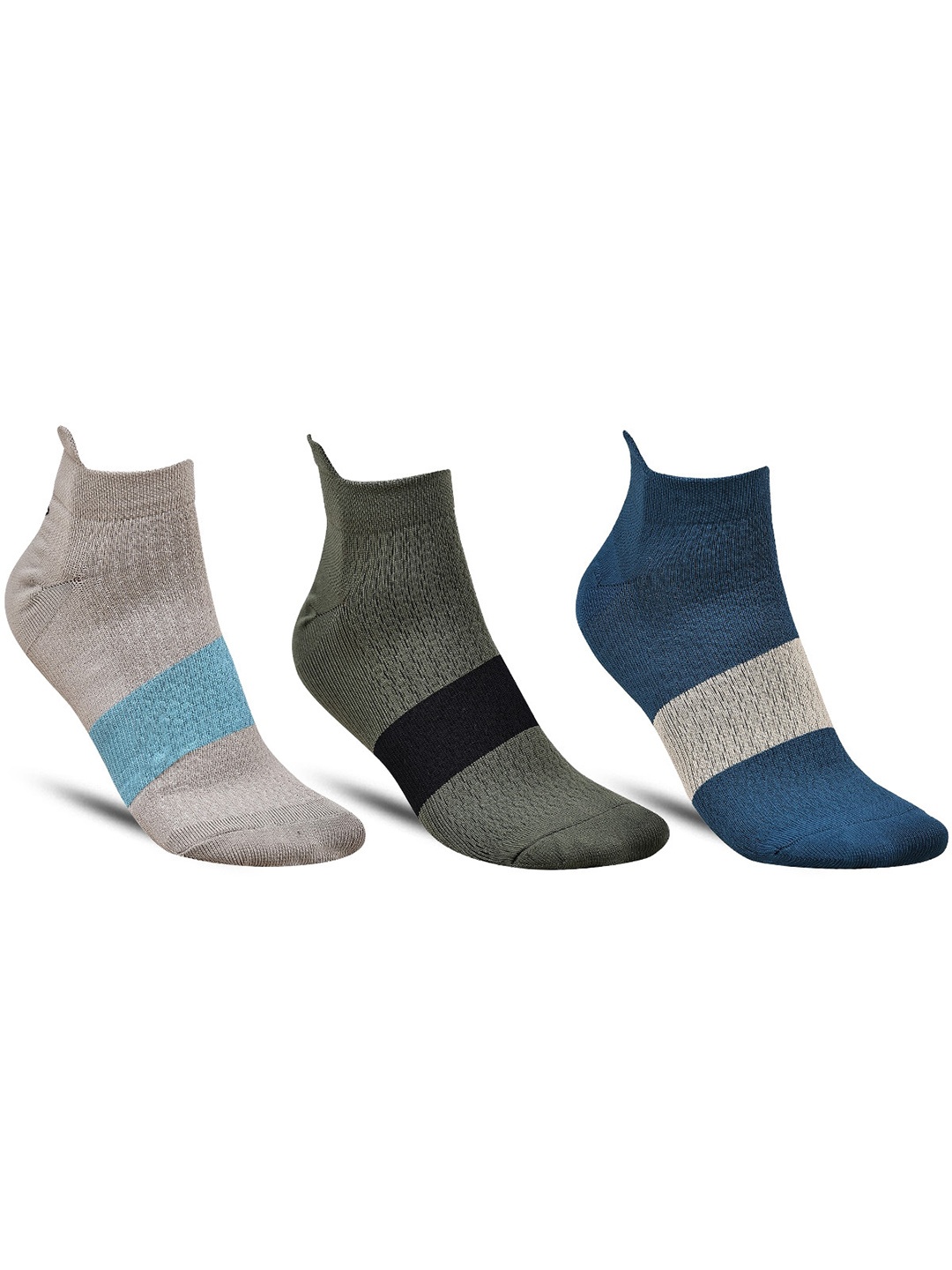 

Dollar Socks Men Pack Of 3 Patterned Ankle Length Socks, Grey