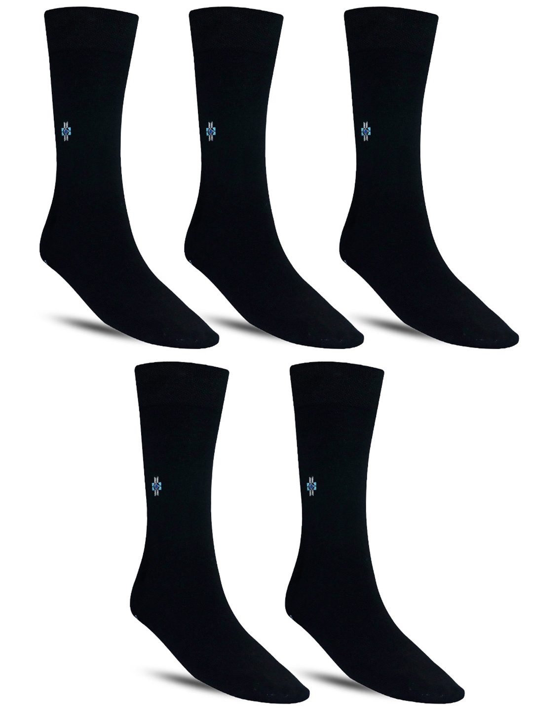 

Dollar Socks Men Pack Of 5 Calf Length Socks, Black