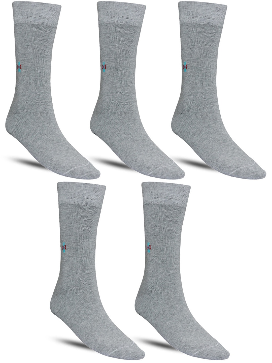 

Dollar Socks Men Pack Of 5 Calf Length Socks, Grey