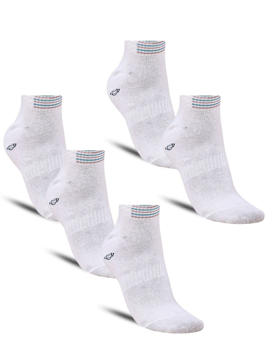 

Dollar Socks Men Pack Of 5 Ankle Length Socks, White