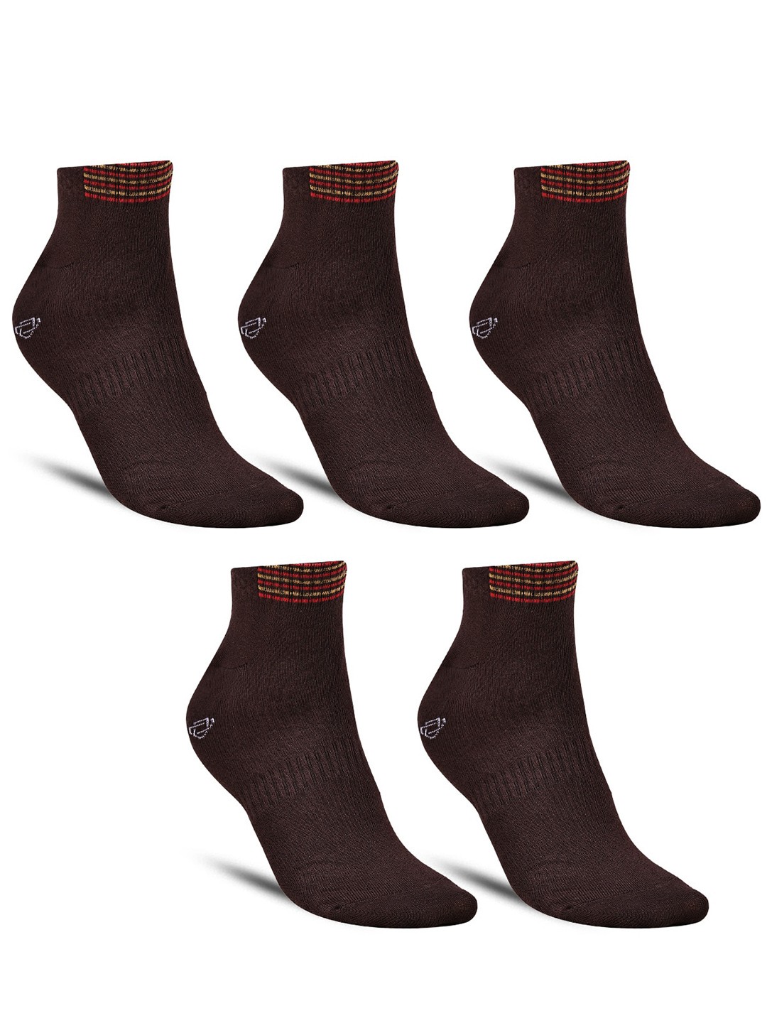 

Dollar Socks Men Pack Of 5 Ankle Length Socks, Brown