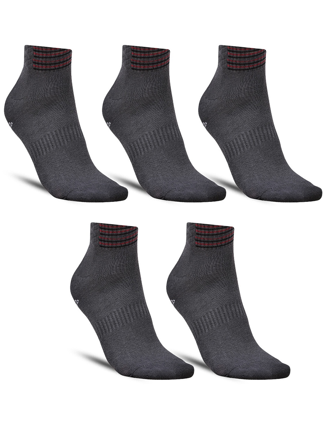 

Dollar Socks Men Pack Of 5 Ankle Length Socks, Grey