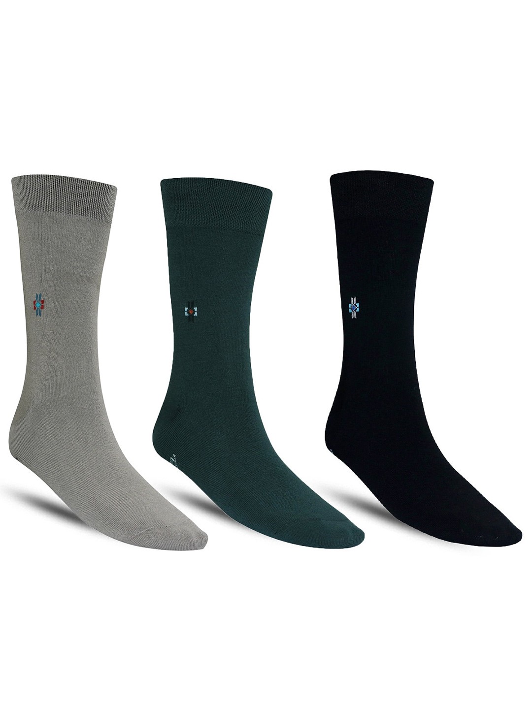 

Dollar Socks Men Pack Of 3 Calf Length Socks, Green