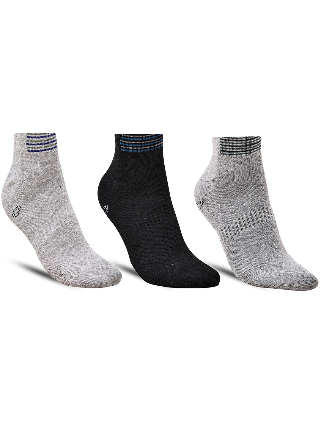 

Dollar Socks Men Pack Of 3 Patterned Ankle-Length Socks, Cream