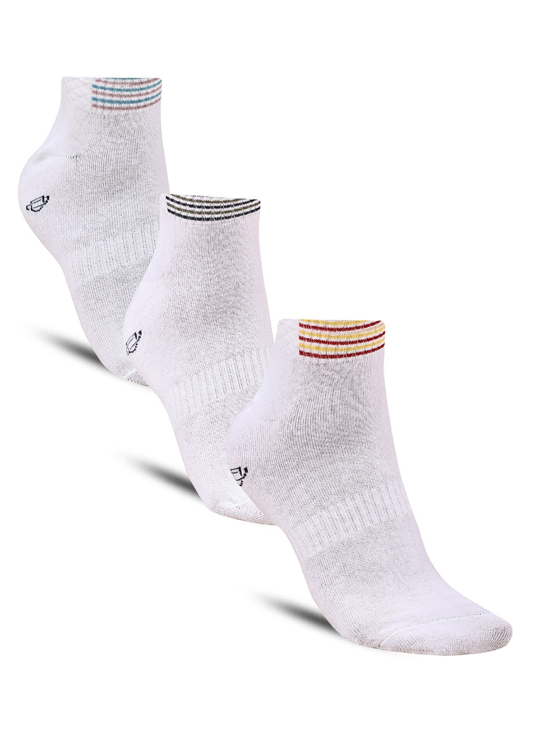 

Dollar Socks Men Pack Of 3 Patterned Ankle Length Socks, White