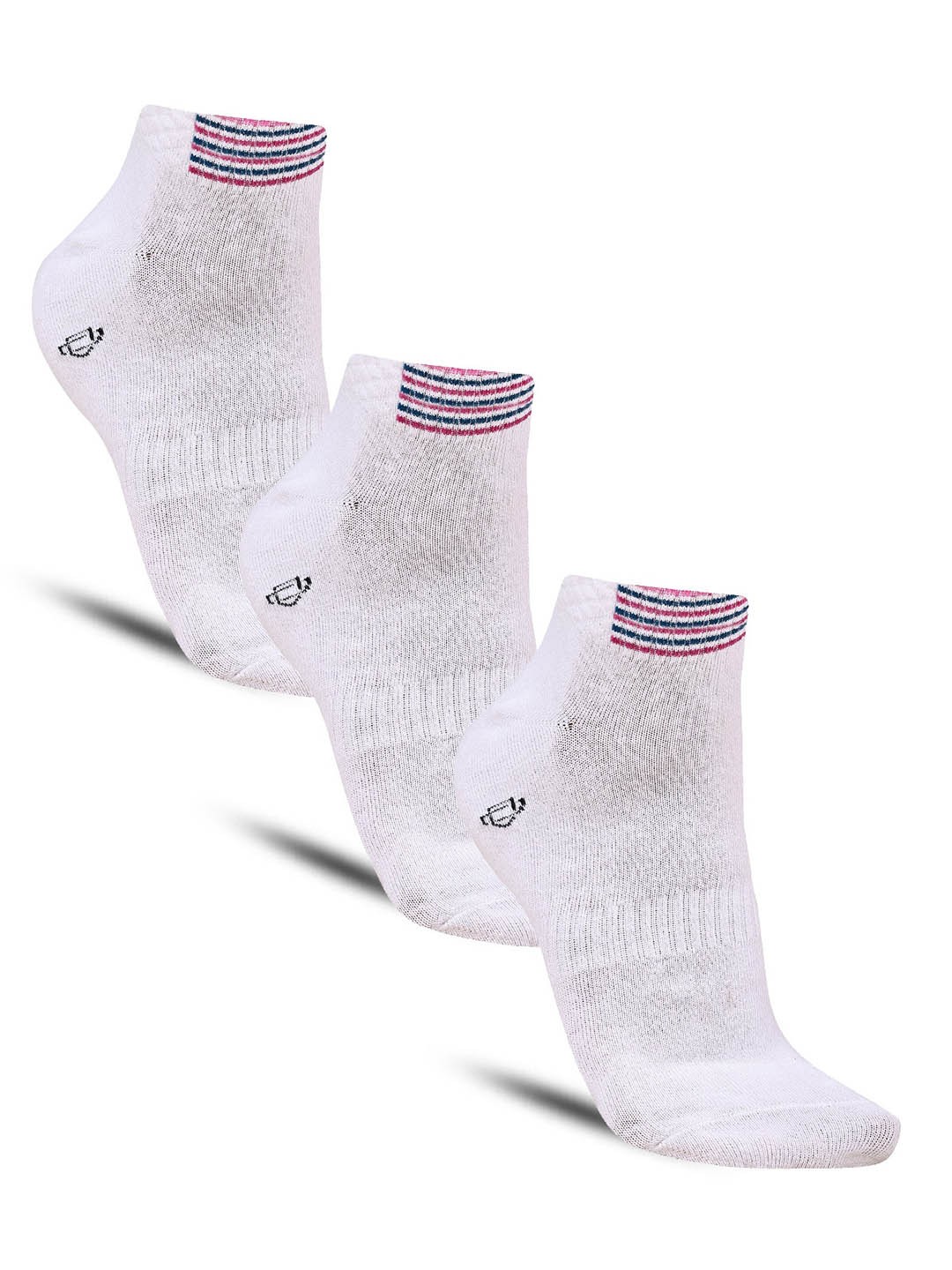 

Dollar Socks Men Pack Of 3 Ankle-Length Socks, White
