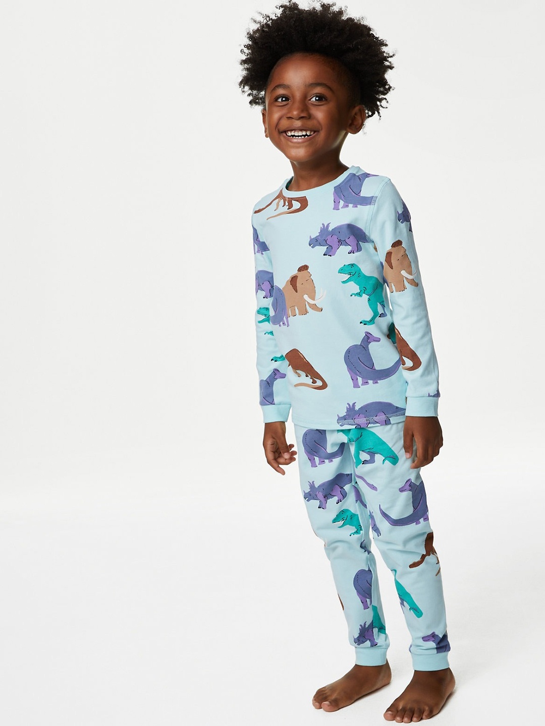 

Marks & Spencer Boys Animal Printed Night suit, Blue