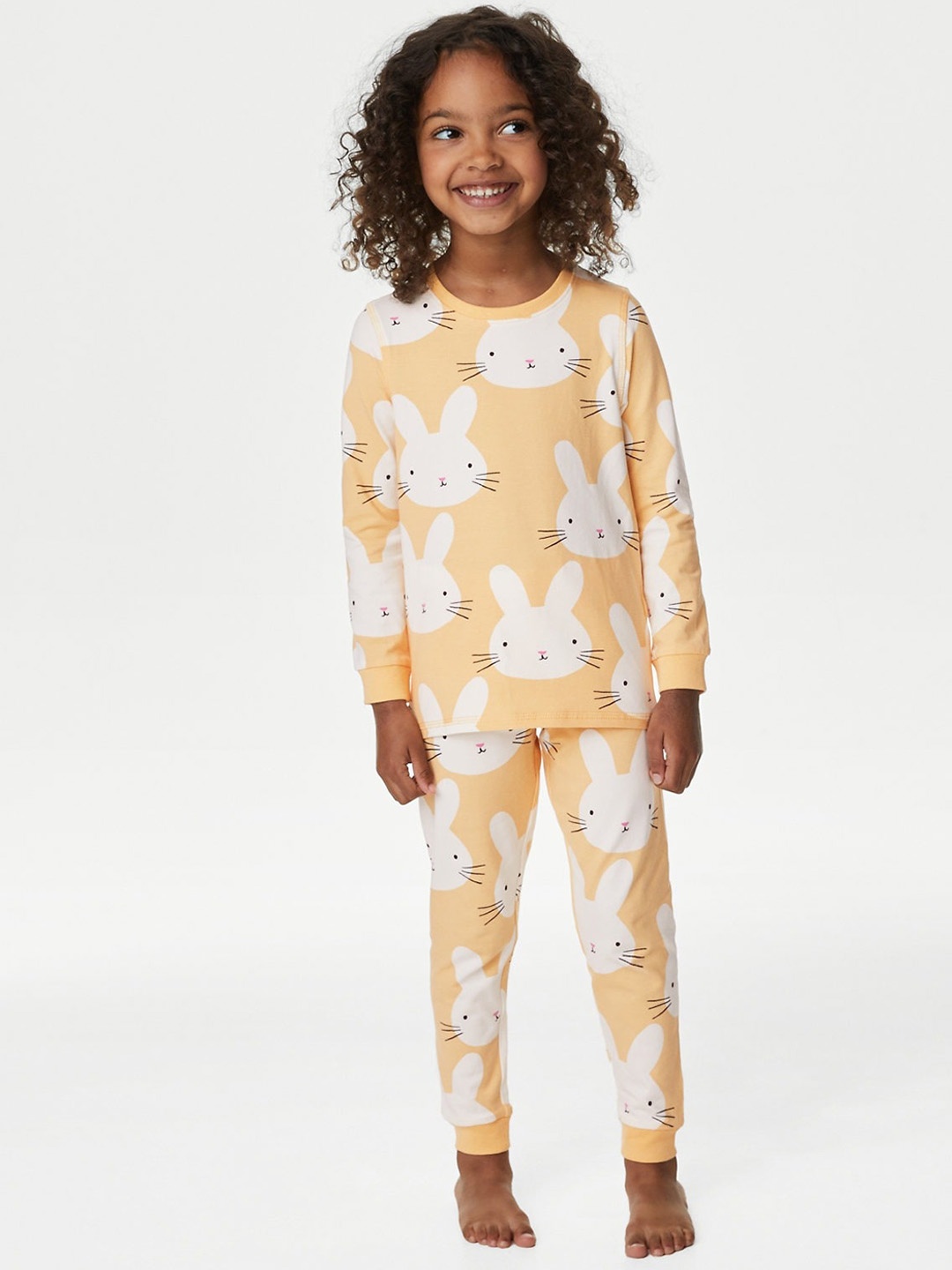 

Marks & Spencer Girls Conversational Printed Night suit, Orange