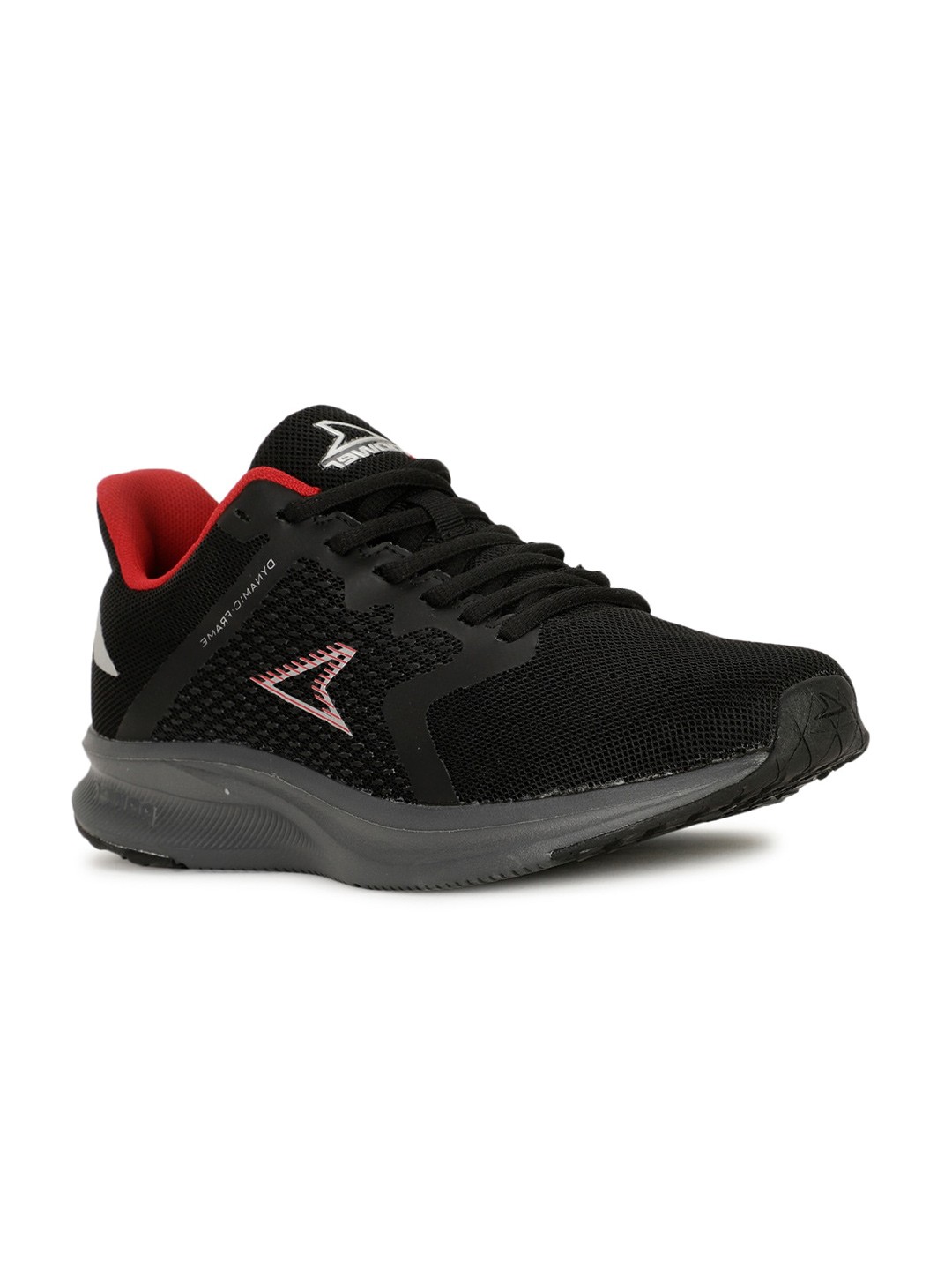 

Power Men Lace-Up Running Shoes, Black