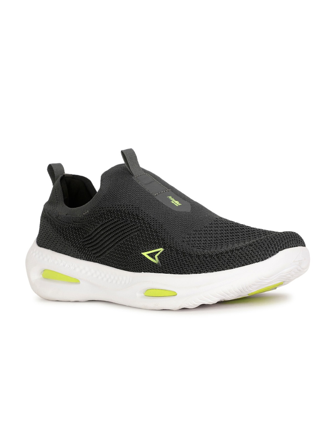 

Power Men Textile Slip-On Running Sports Shoes, Black