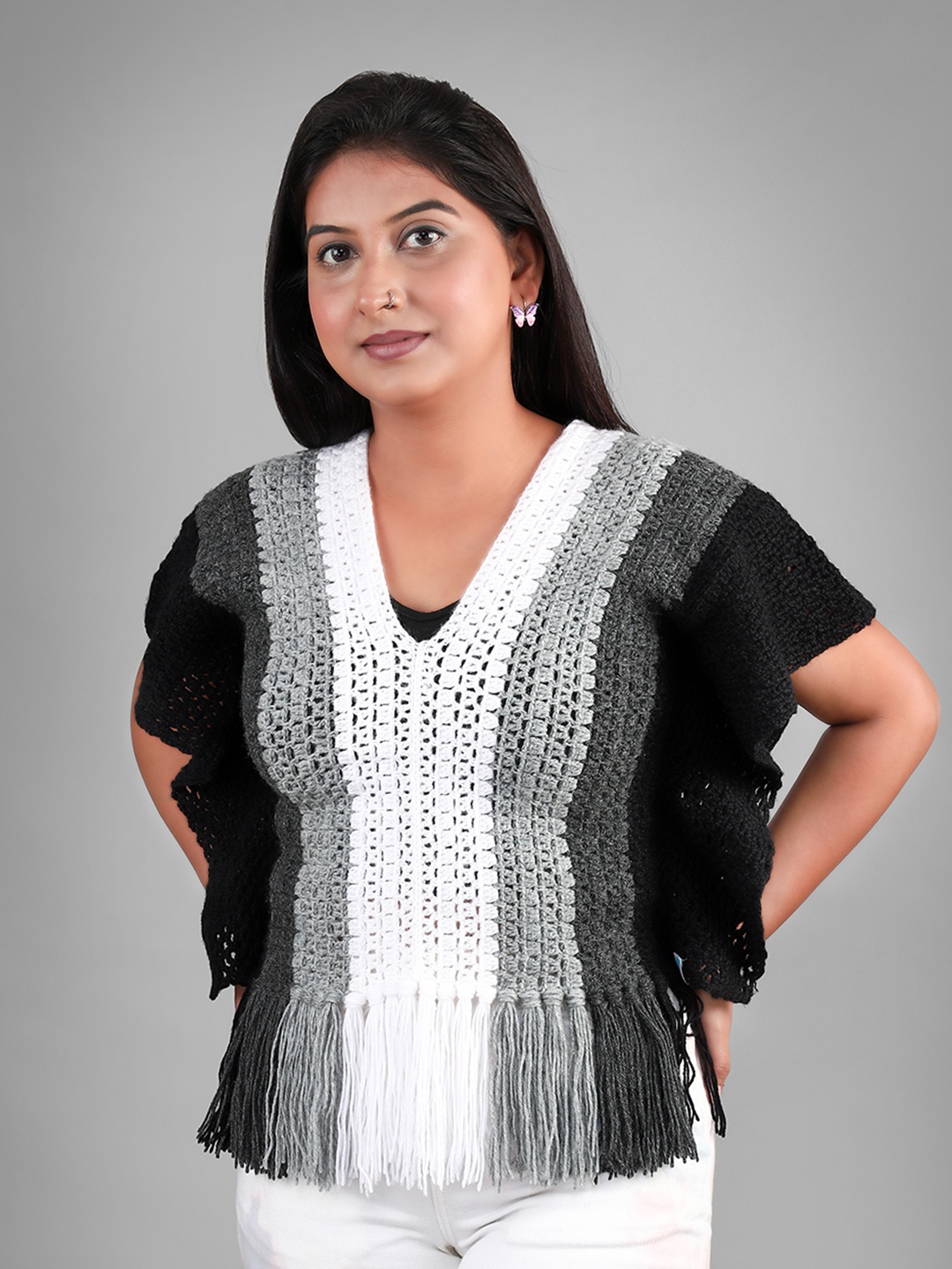 

Magic Needles Multicoloured Woollen Top, Multi