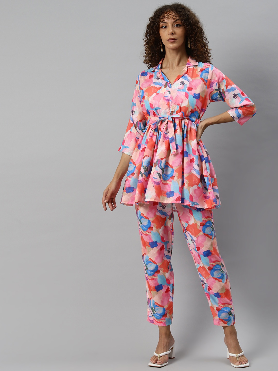 

Readiprint Floral Printed Co-Ords, Pink
