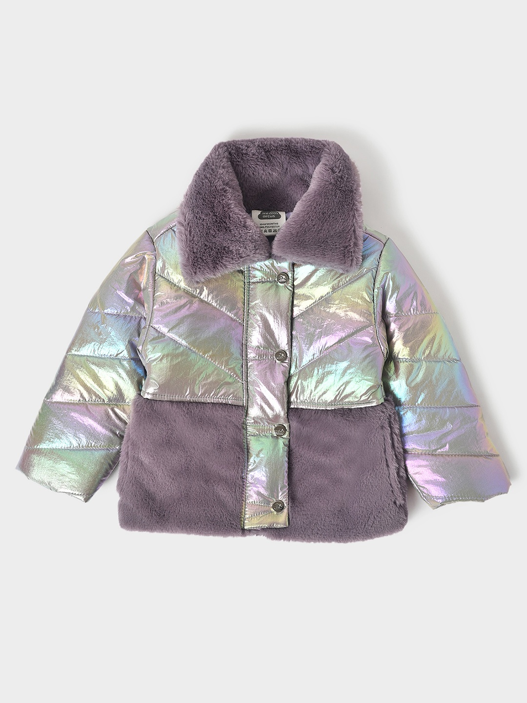 

MiArcus Girls Lightweight Crop Puffer Jacket, Purple