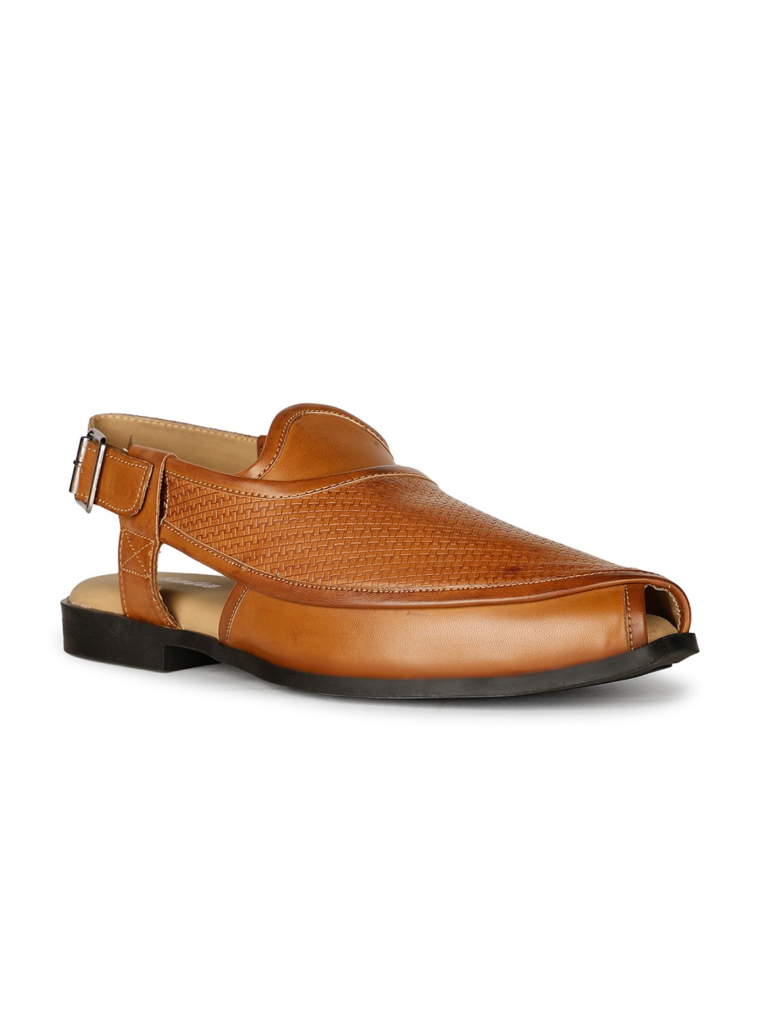 

Bata Men Shoe-Style Sandals With Buckle Closure, Tan