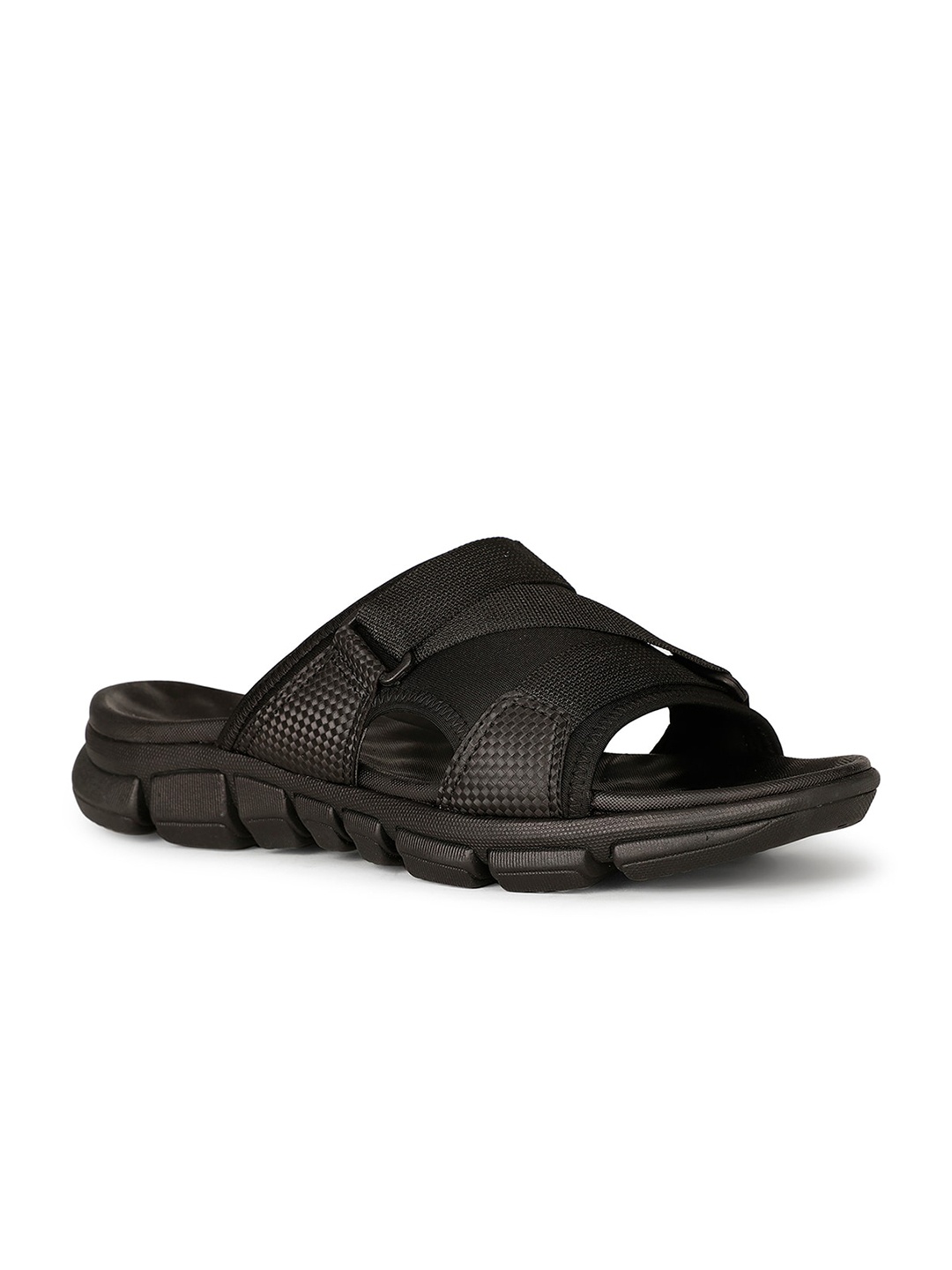 

Bata comfit Men Leather Comfort Sandals, Black