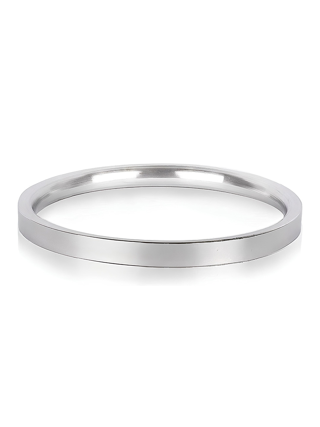 

KARISHMA KREATIONS Unisex Stainless Steel Silver Plated Kada Bracelet