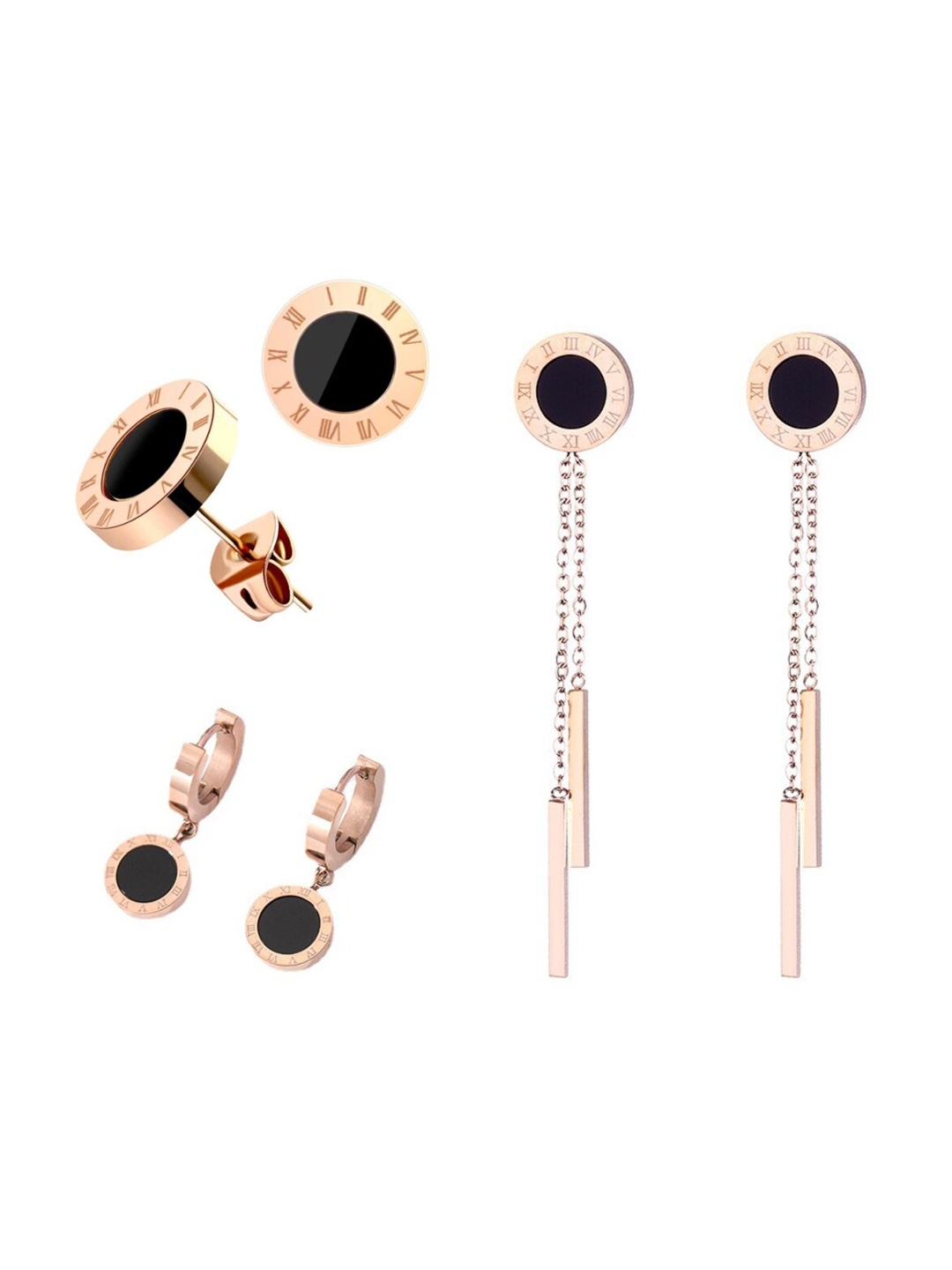 

MYKI Rose Gold Contemporary Drop Earrings