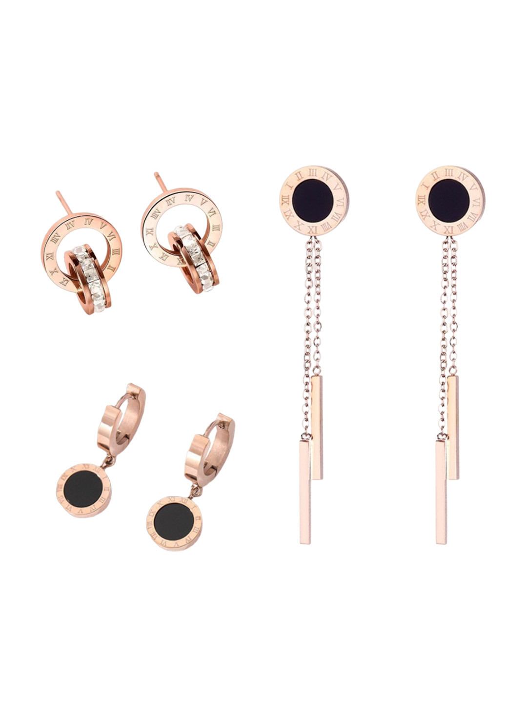 

MYKI Rose Gold Contemporary Drop Earrings