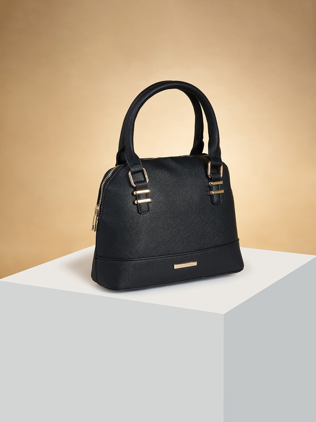 

Forever Glam by Pantaloons Structured Handheld Bag, Black