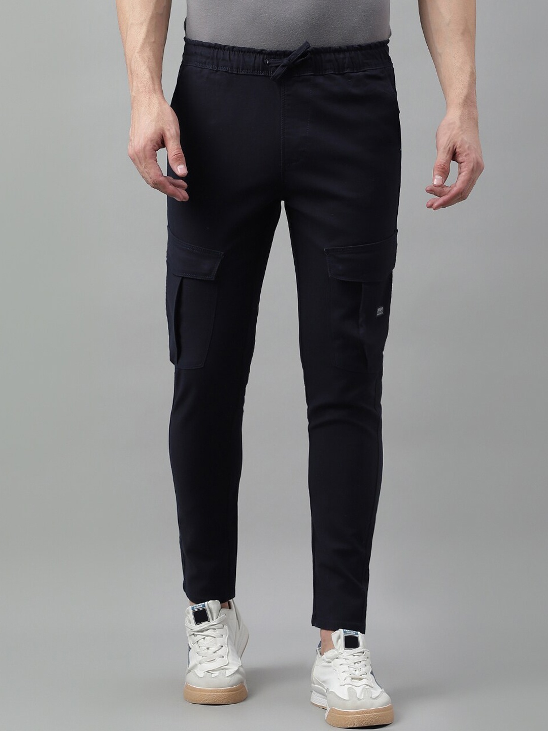 

Code 61 Men Low-Rise Cotton Jeans, Navy blue