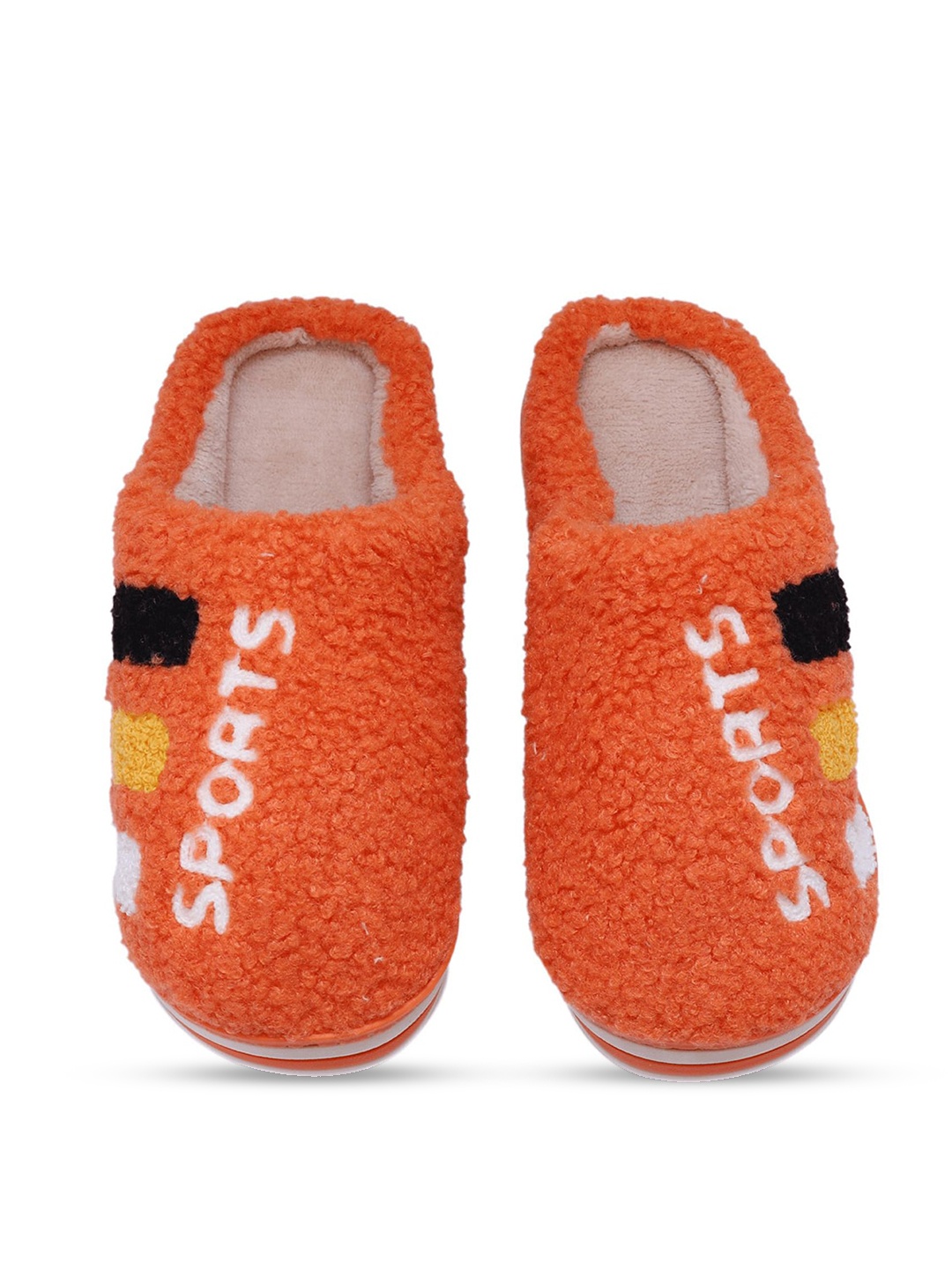 

Miscreef Women Warm Winter Fur Room Slippers, Orange