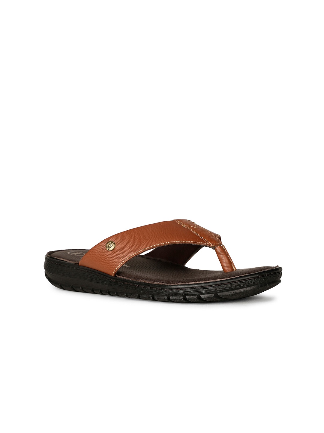 

Hush Puppies Men Textured Thong Flip-Flops, Tan