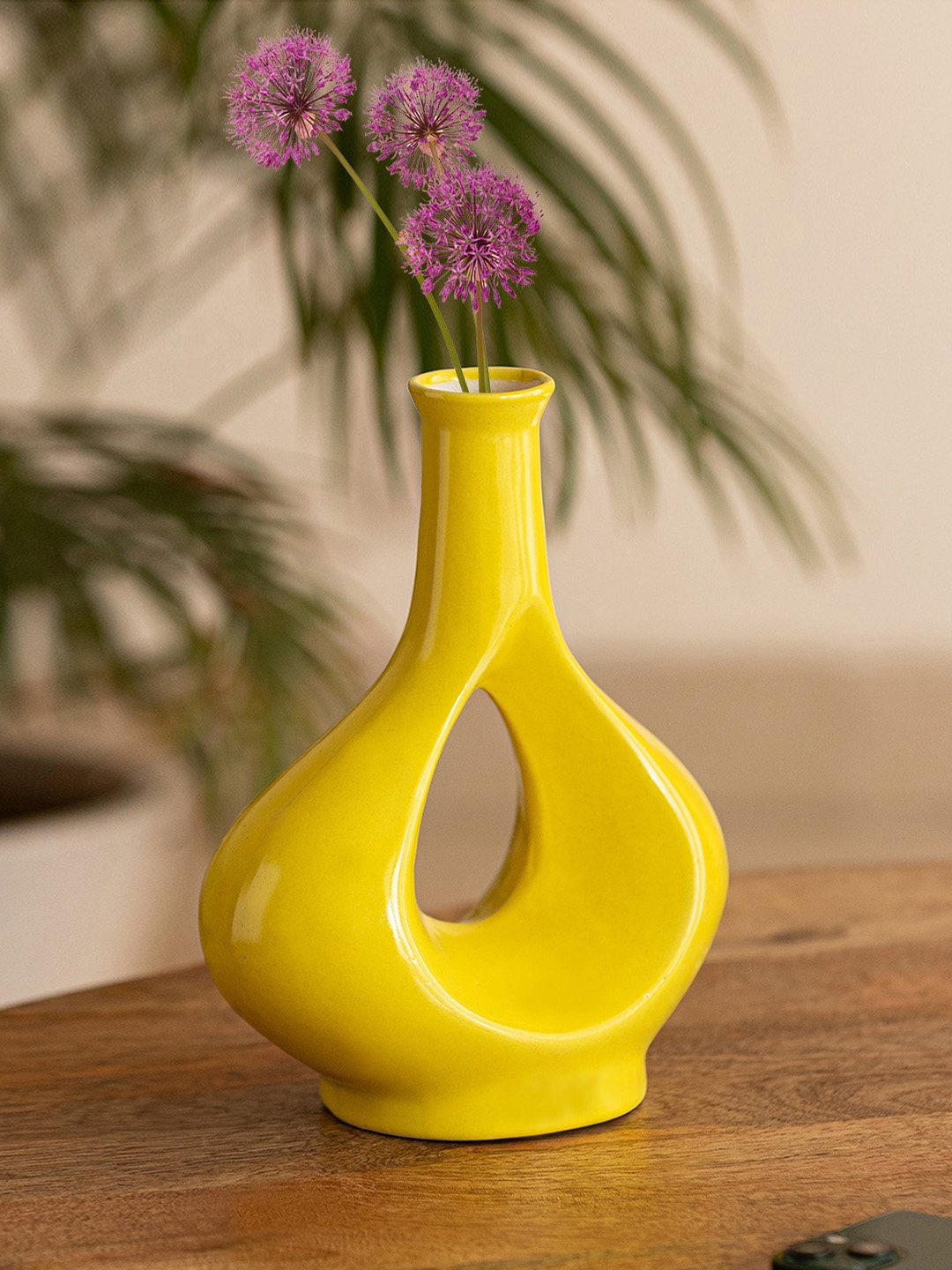 

ExclusiveLane Minimalistic Modern Yellow Ceramic Vase