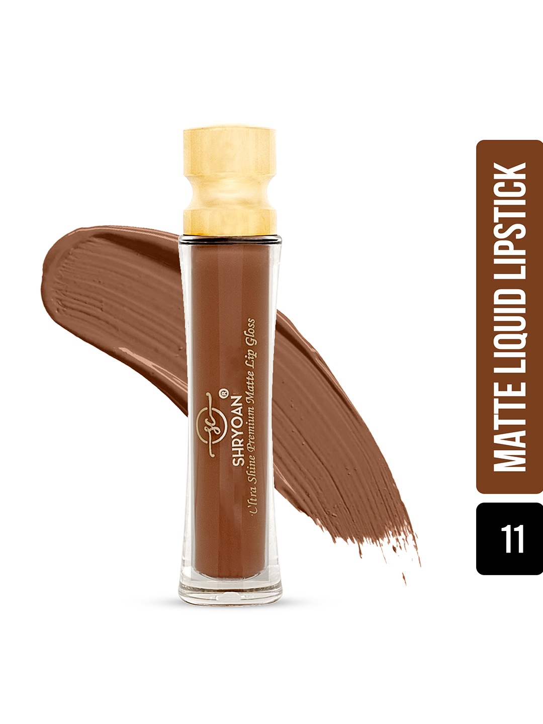 

SHRYOAN Ultra Shine Premium Matte Lip Gloss - 6ml - Godiva 11, Coffee brown
