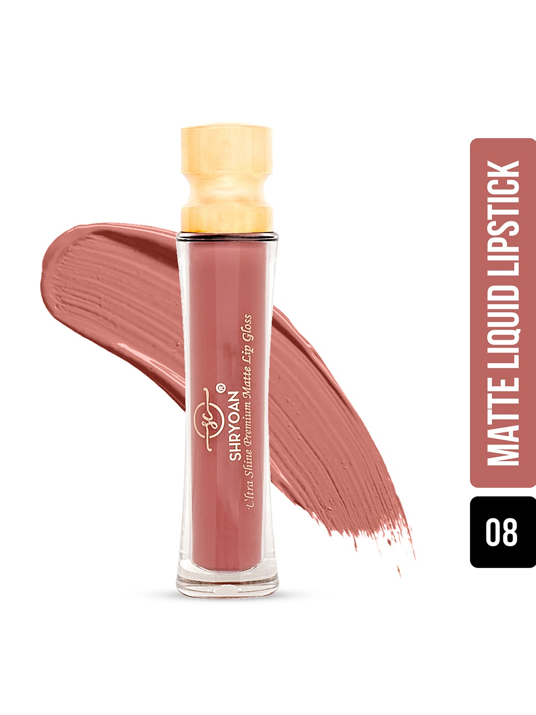 

SHRYOAN Ultra Shine Premium Matte Lip Gloss - 6ml - Mahogany 08, Maroon