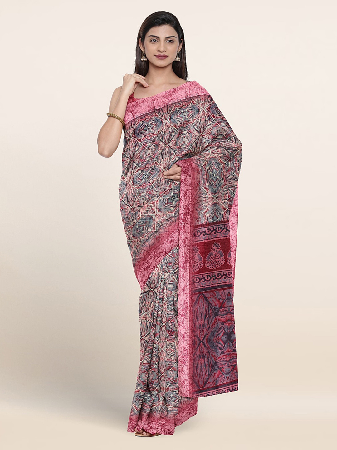 

Pothys Abstract Printed Saree, Blue