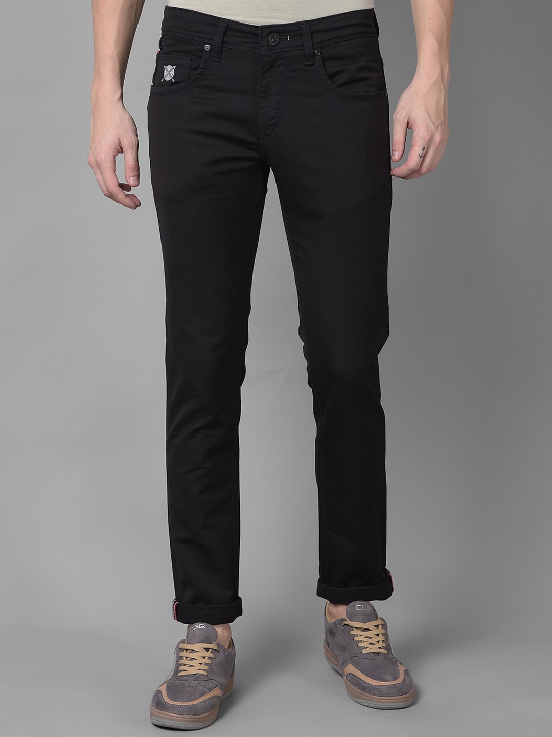 

Canary London Men Smart Skinny Fit Low-Rise Stretchable Jeans, Black