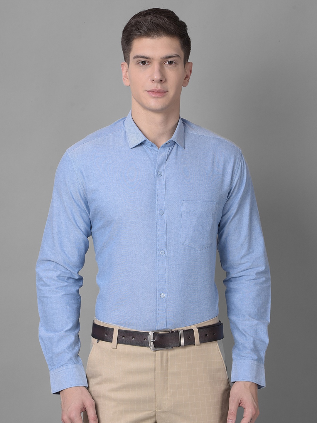

Canary London Smart Slim Fit Oxford Cotton Formal Shirt, Blue