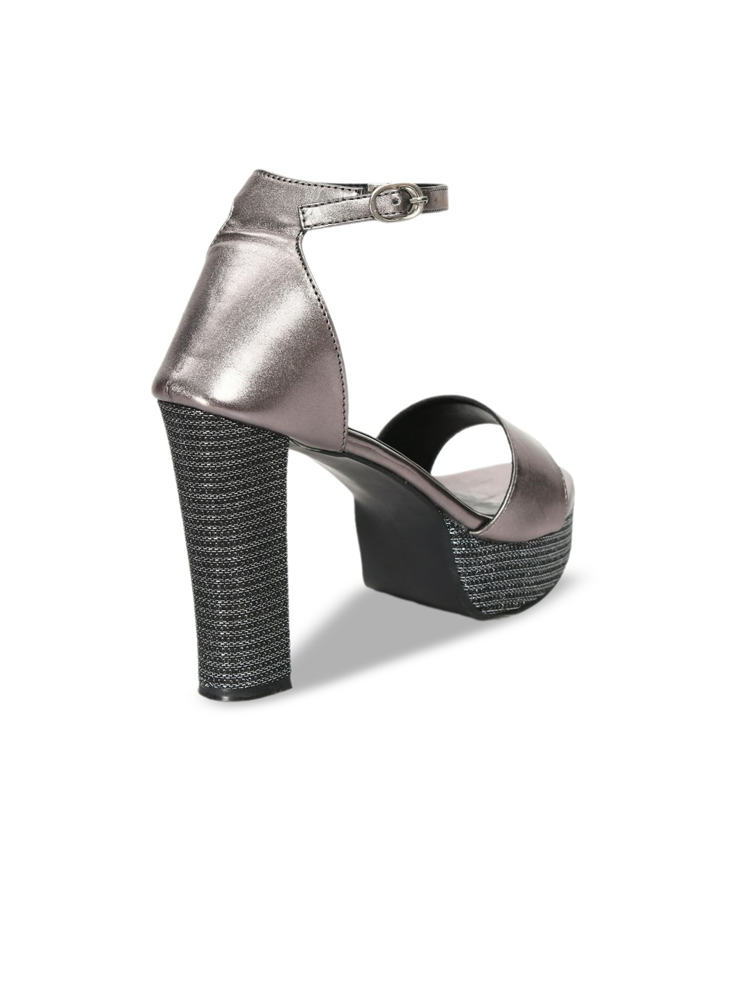 

stylzrepublic Open Toe Platform Heels, Metallic