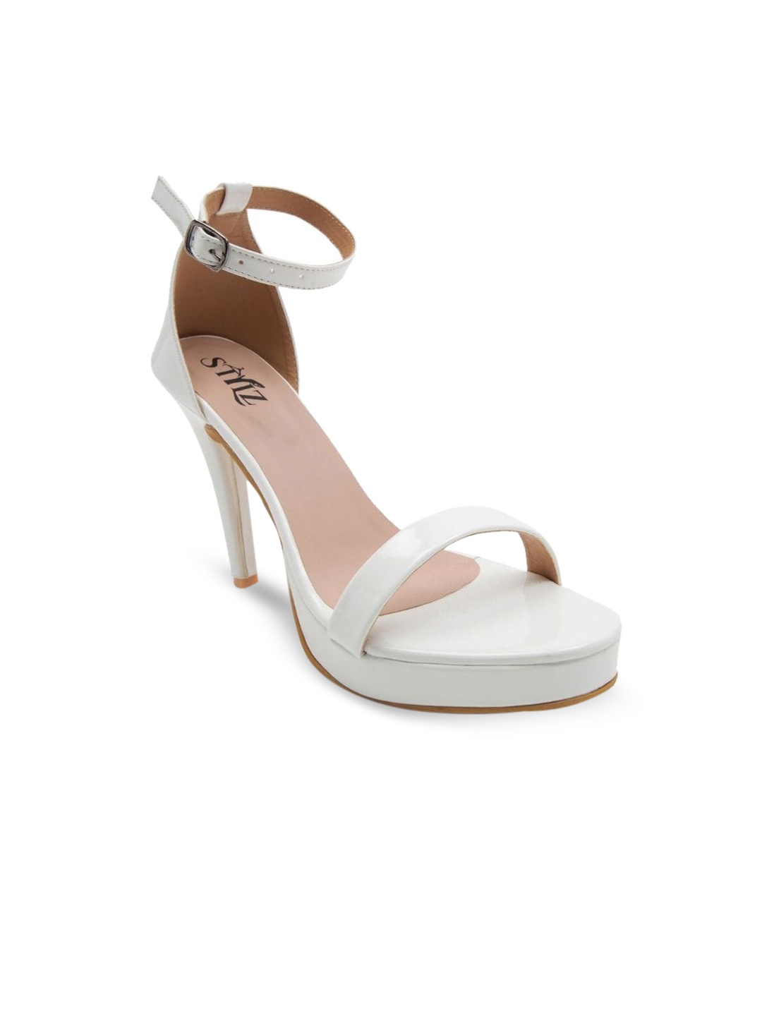 

stylzrepublic Open Toe Stiletto Heels, White