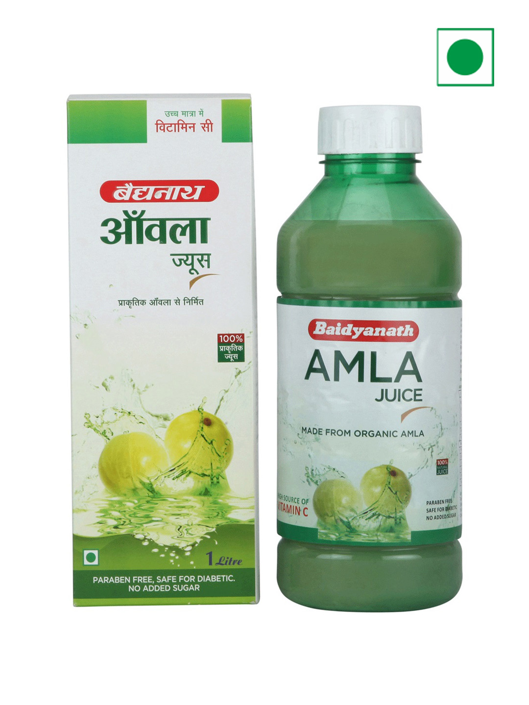 

Baidyanath 100% Natural Amla Juice Rich of Vitamin C - 1L, Green