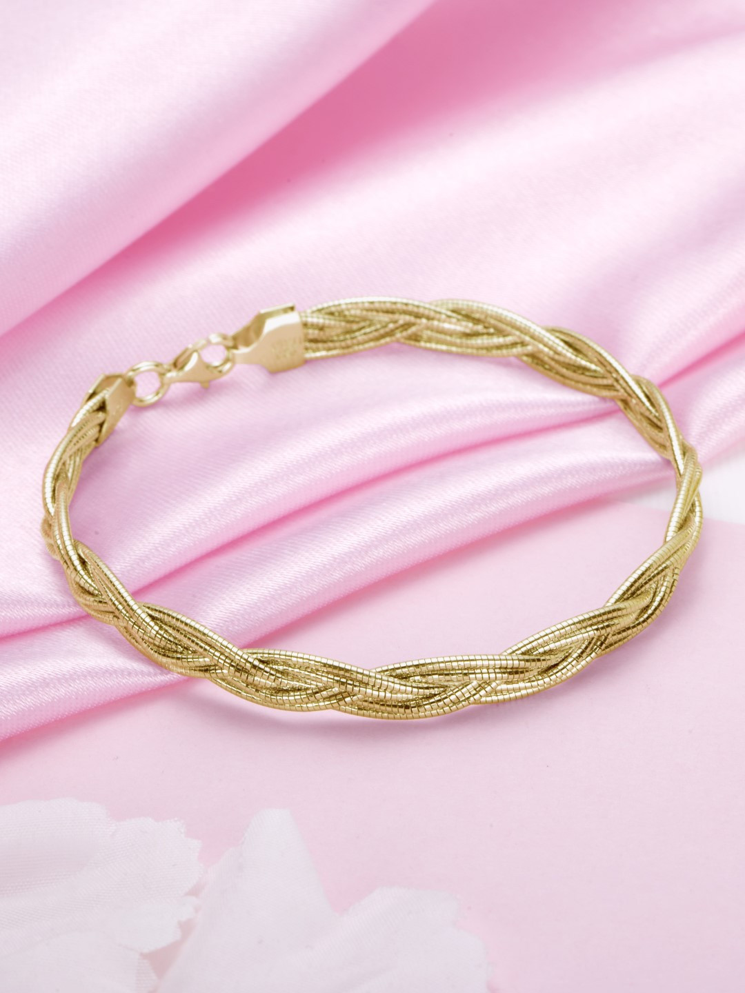 

Zavya Women 925 Pure Sterling Silver Gold-Plated Multistrand Bracelet