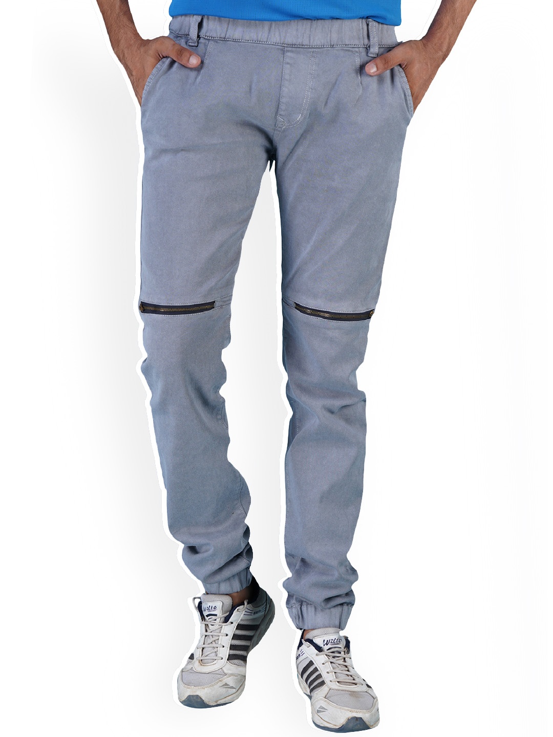 

Xee Men Jean Clean Look Light Fade Cotton Jeans, Grey
