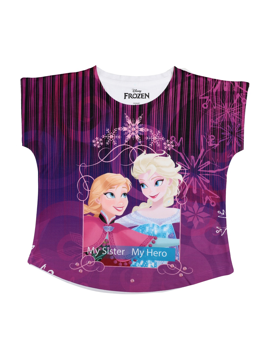 

Disney by Wear Your Mind Purple Printed Top
