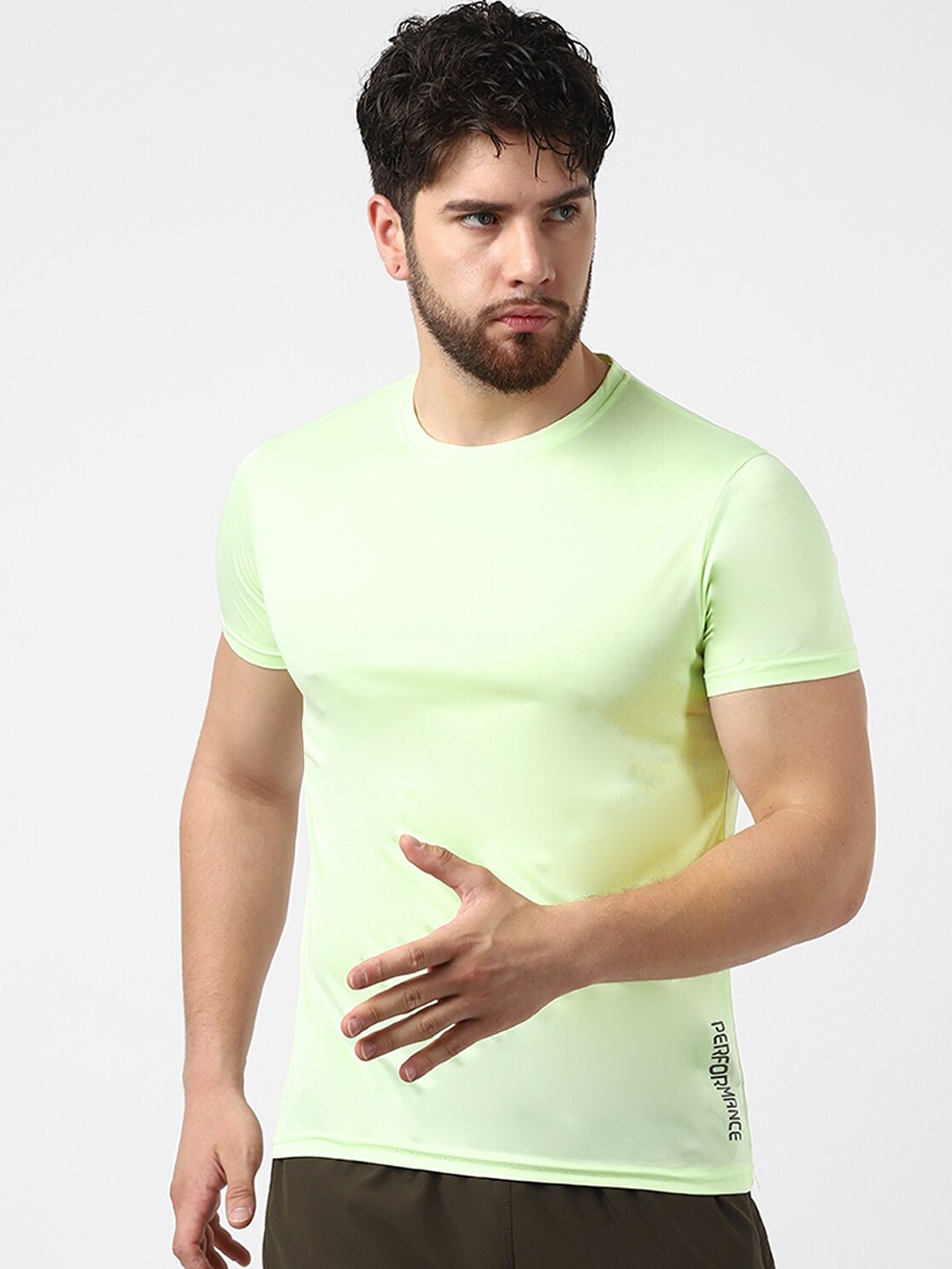 

UrbanMark Round Neck Regular Fit T-Shirt, Green