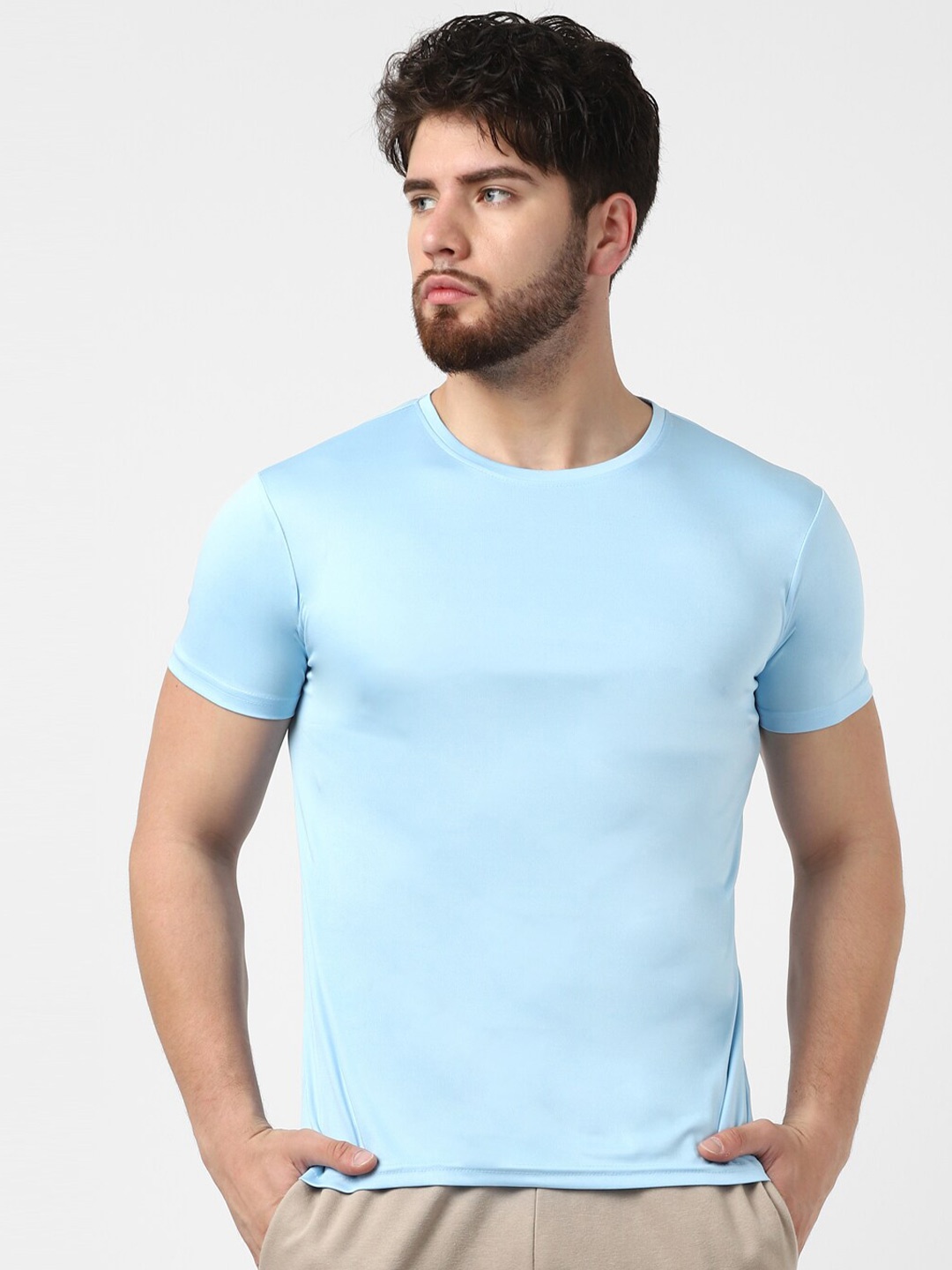 

UrbanMark Round Neck Quick Dry Sports Tshirt, Blue