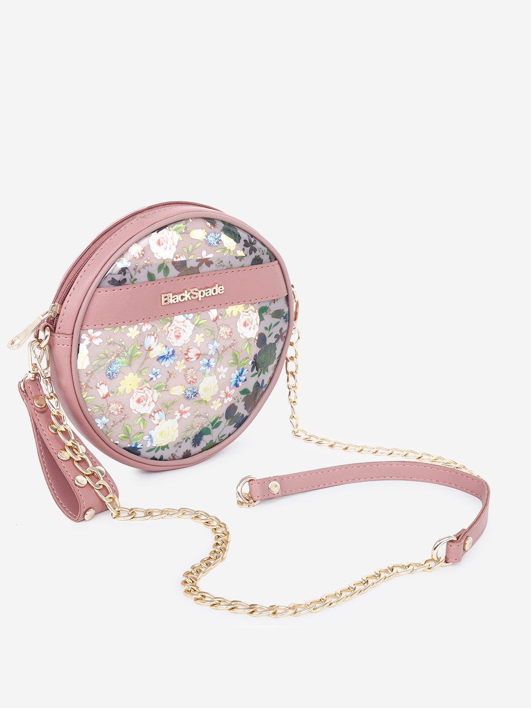 

Black Spade PU Structured Sling Bag, Pink