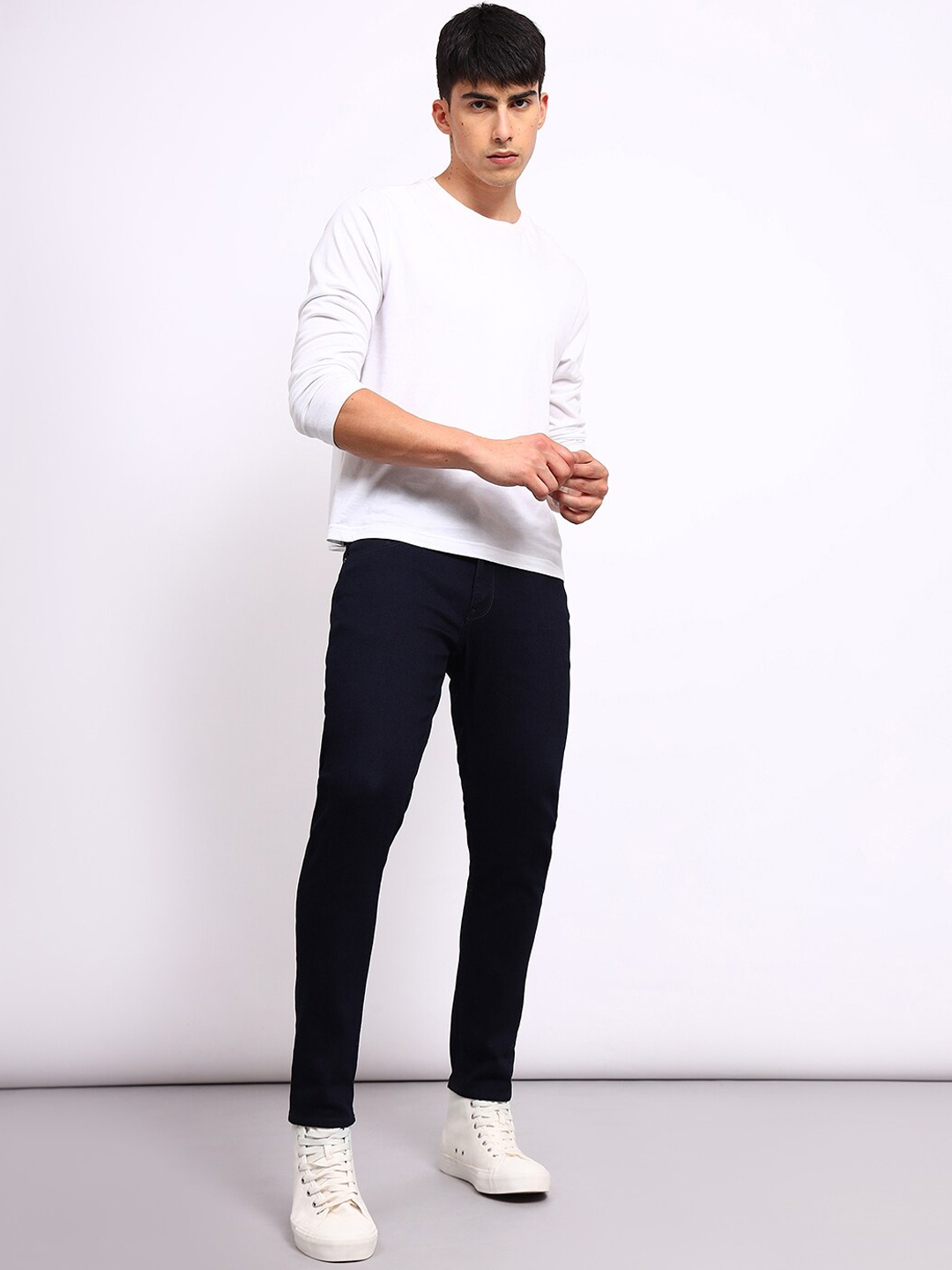 

Lee Men Skinny Fit Mid Rise Clean Look Stretchable Jeans, Blue