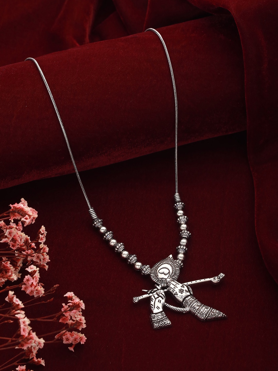 

Jazz and Sizzle Silver-Plated Oxidised Necklace