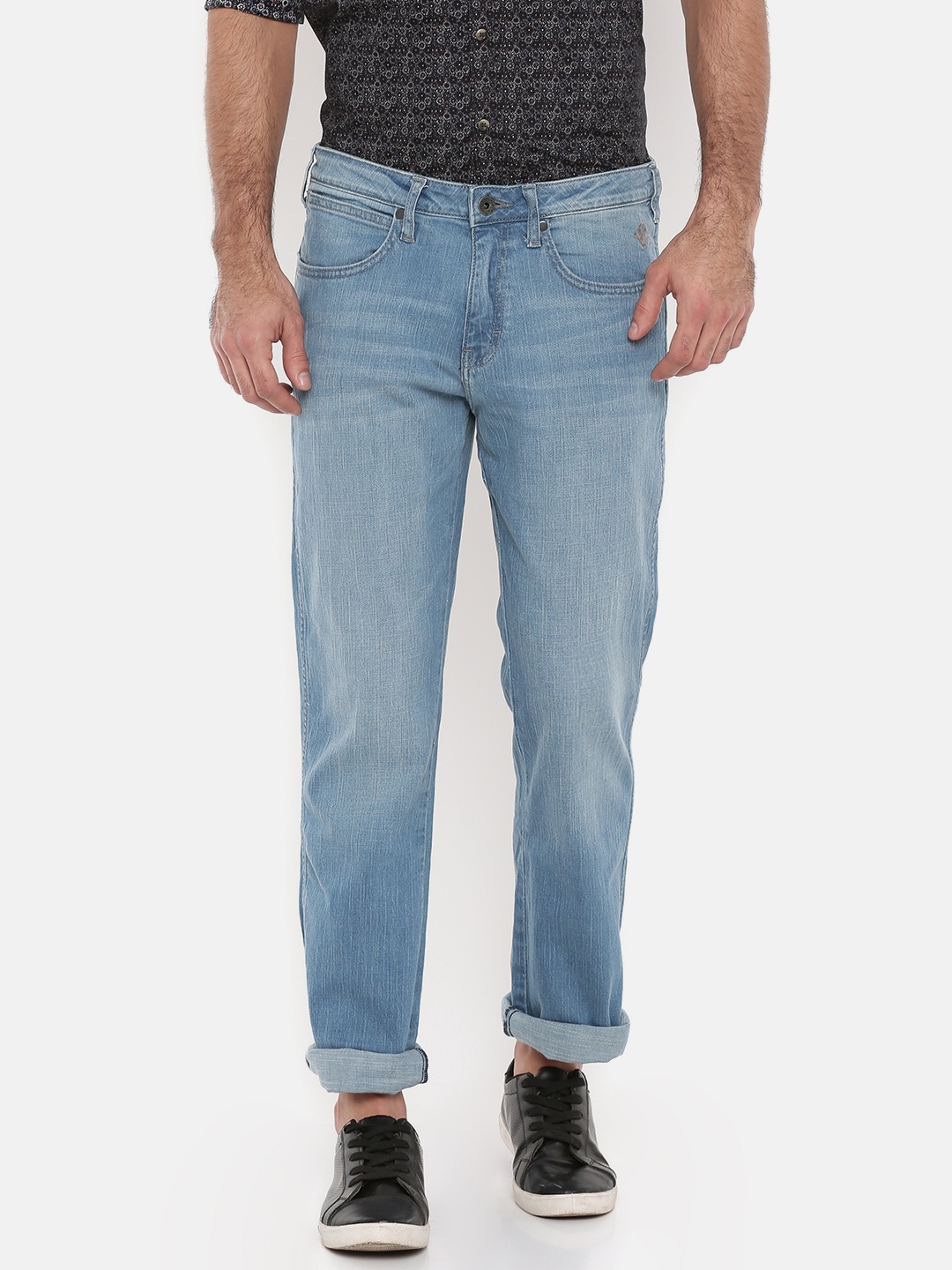 

Wrangler Men Blue Millard Straight Fit Low-Rise Clean Look Stretchable Jeans