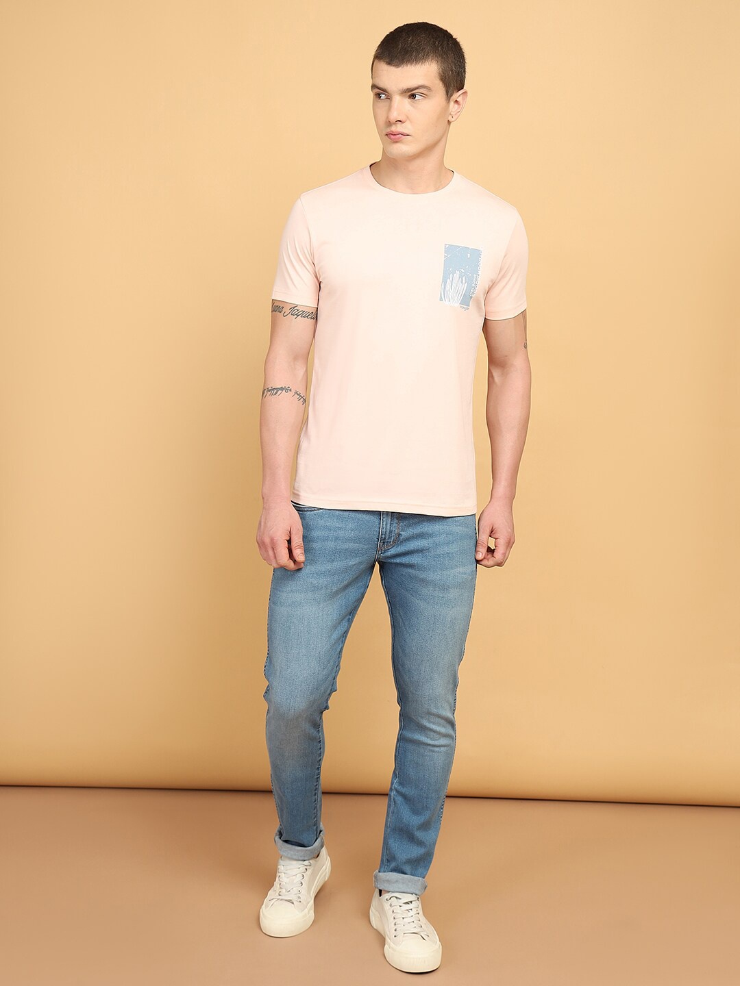 

Wrangler Graphic Printed Cotton T-shirt, Pink