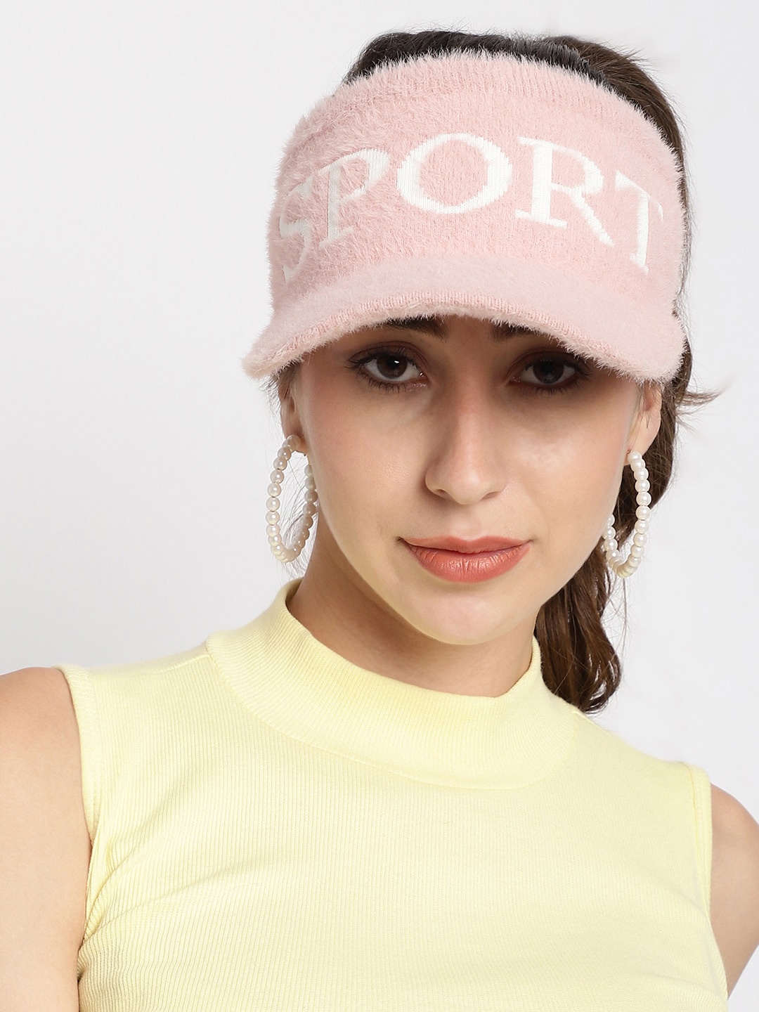 

ELLIS Typography Printed Visor Cap, Pink
