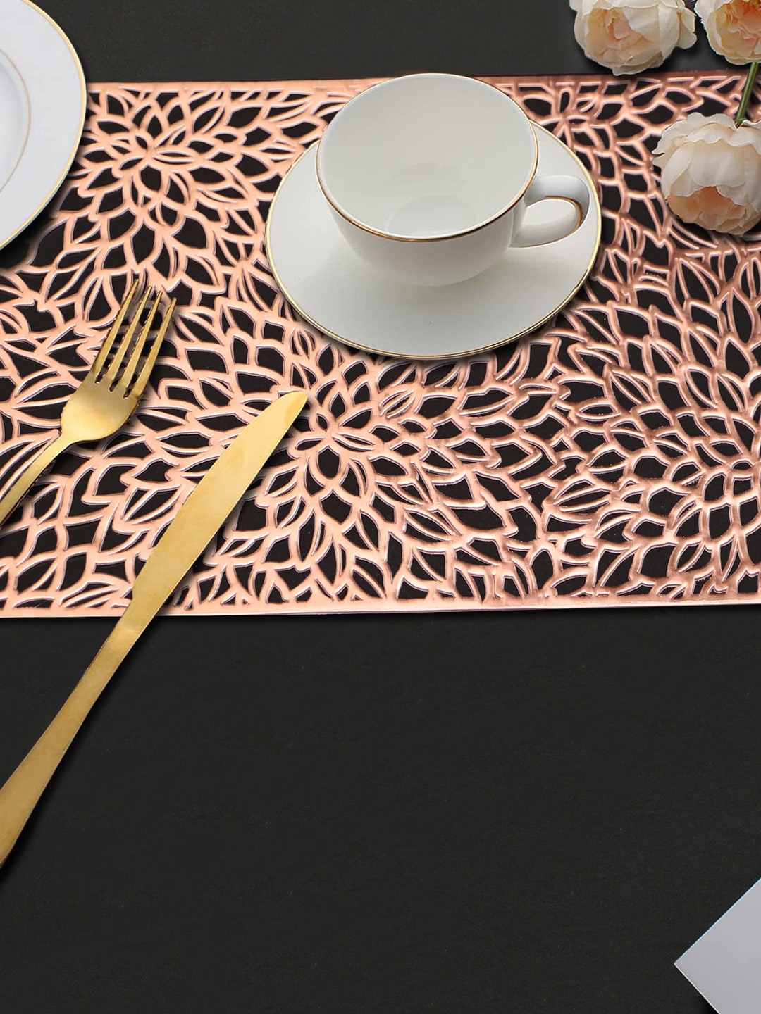 

Dakshya Industries Copper-Toned 2-Pieces Rectangular Table Placemats
